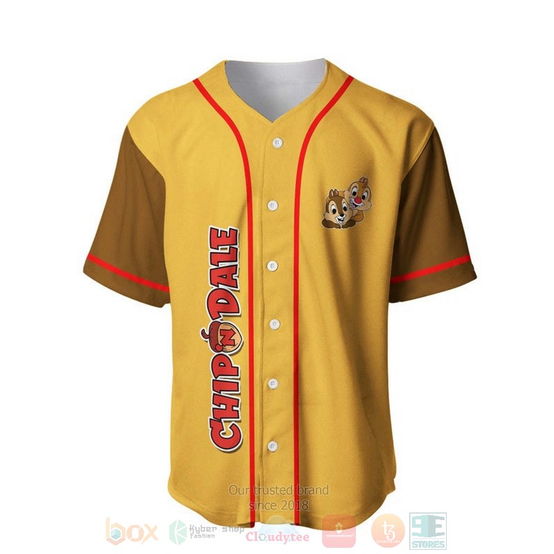 Chipmunks_Chip_n_Dale_All_Over_Print_Gold_Brown_Baseball_Jersey_1