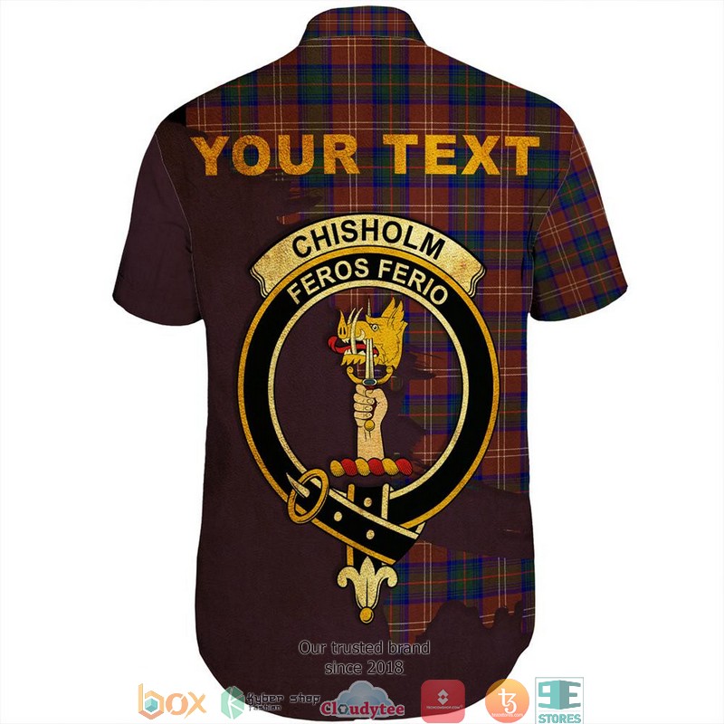 Chisholm_Hunting_Modern_Tartan_Crest_Personalized_Short_Sleeve_Hawaiian_Shirt_1_2