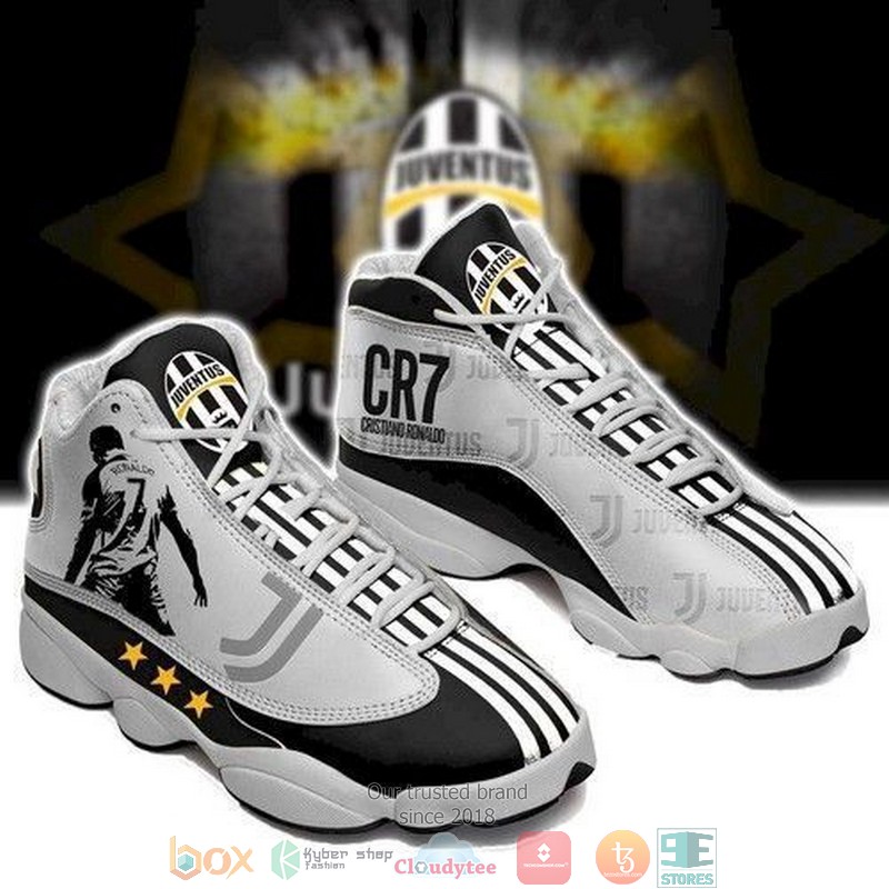 Christiano_Ronaldo_And_Juventus_footbal_CR7_big_logo_gift_Air_Jordan_13_Sneaker_Shoes