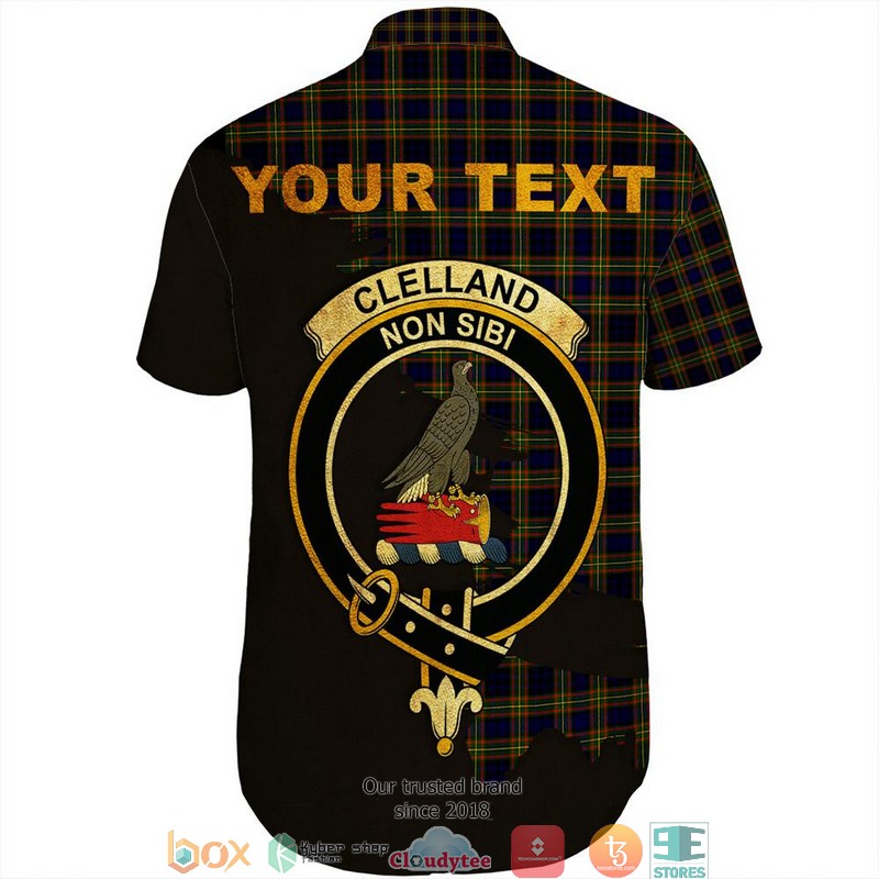 Clelland_Modern_Tartan_Crest_Personalized_Short_Sleeve_Hawaiian_Shirt_1_2