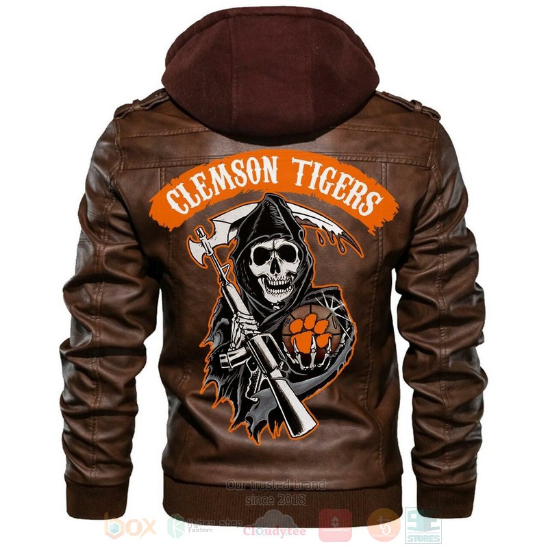 Clemson_Tigers_NCAA_Basketball_Sons_of_Anarchy_Brown_Motorcycle_Leather_Jacket
