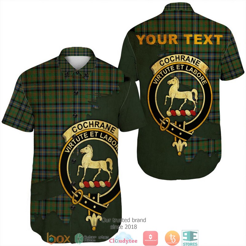 Cochrane_Ancient_Tartan_Crest_Personalized_Short_Sleeve_Hawaiian_Shirt