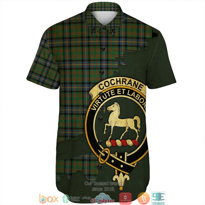 Cochrane_Ancient_Tartan_Crest_Personalized_Short_Sleeve_Hawaiian_Shirt_1