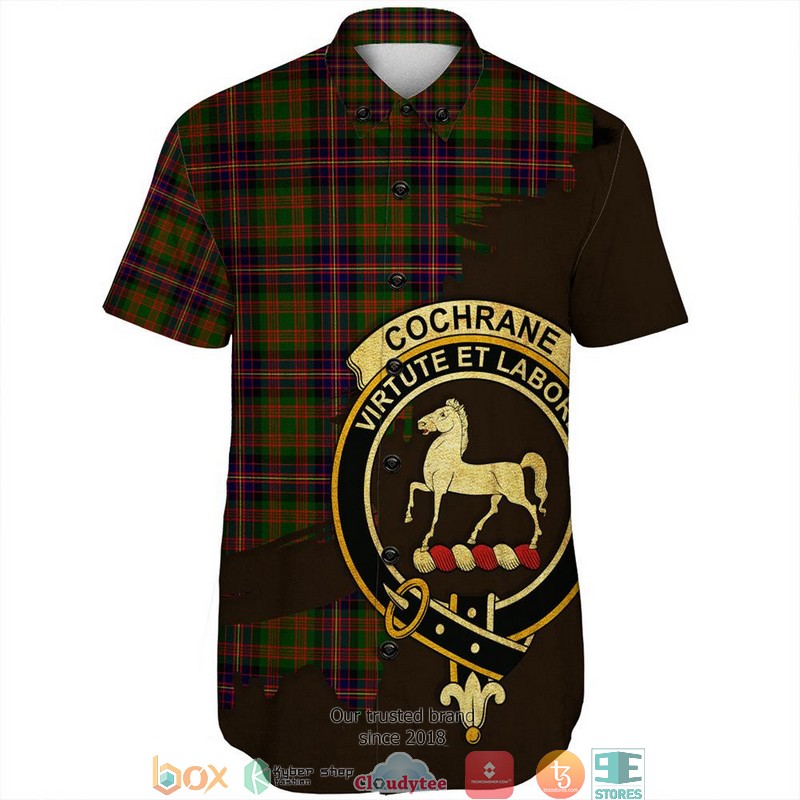 Cochrane_Modern_Tartan_Crest_Personalized_Short_Sleeve_Hawaiian_Shirt_1