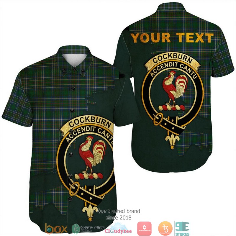 Cockburn_Ancient_Tartan_Crest_Personalized_Short_Sleeve_Hawaiian_Shirt