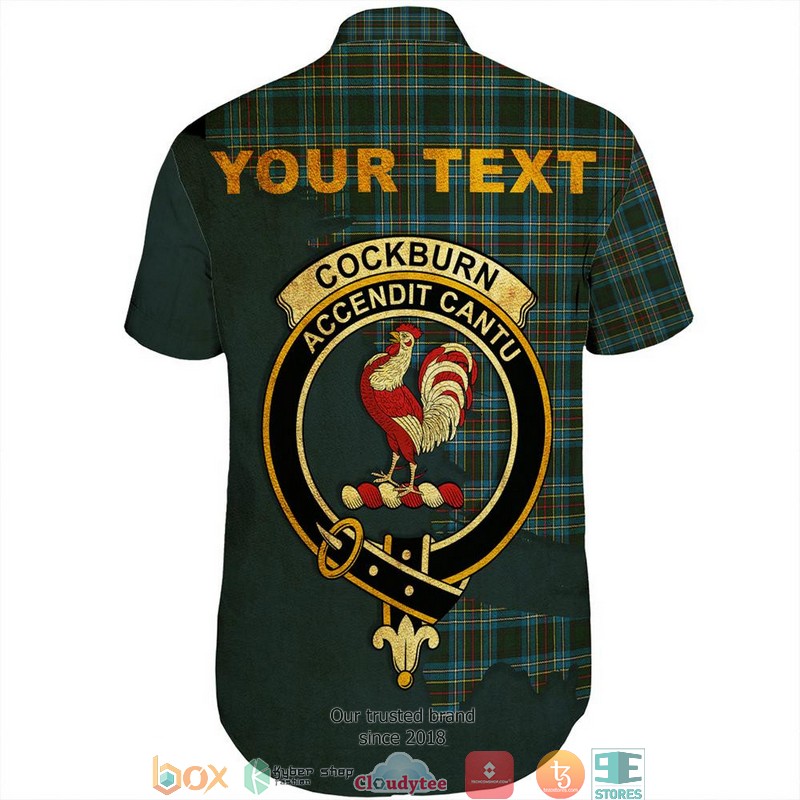 Cockburn_Modern_Tartan_Crest_Personalized_Short_Sleeve_Hawaiian_Shirt_1_2