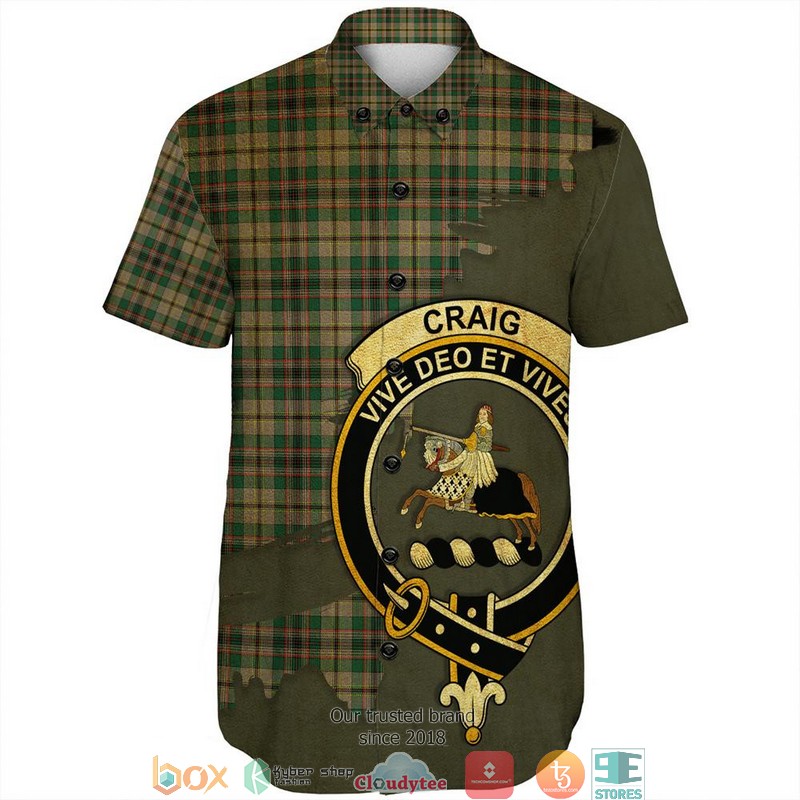 Craig_Ancient_Tartan_Crest_Personalized_Short_Sleeve_Hawaiian_Shirt_1