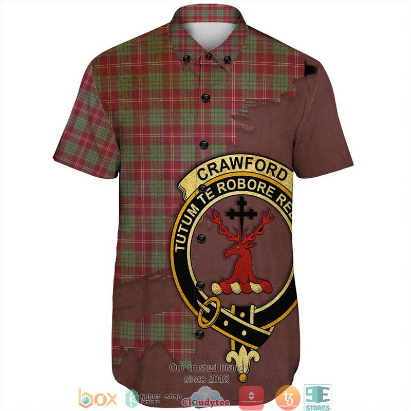 Crawford_Ancient_Tartan_Crest_Personalized_Short_Sleeve_Hawaiian_Shirt_1