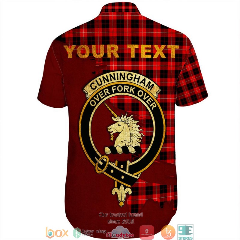 Cunningham_Modern_Tartan_Crest_Personalized_Short_Sleeve_Hawaiian_Shirt_1_2