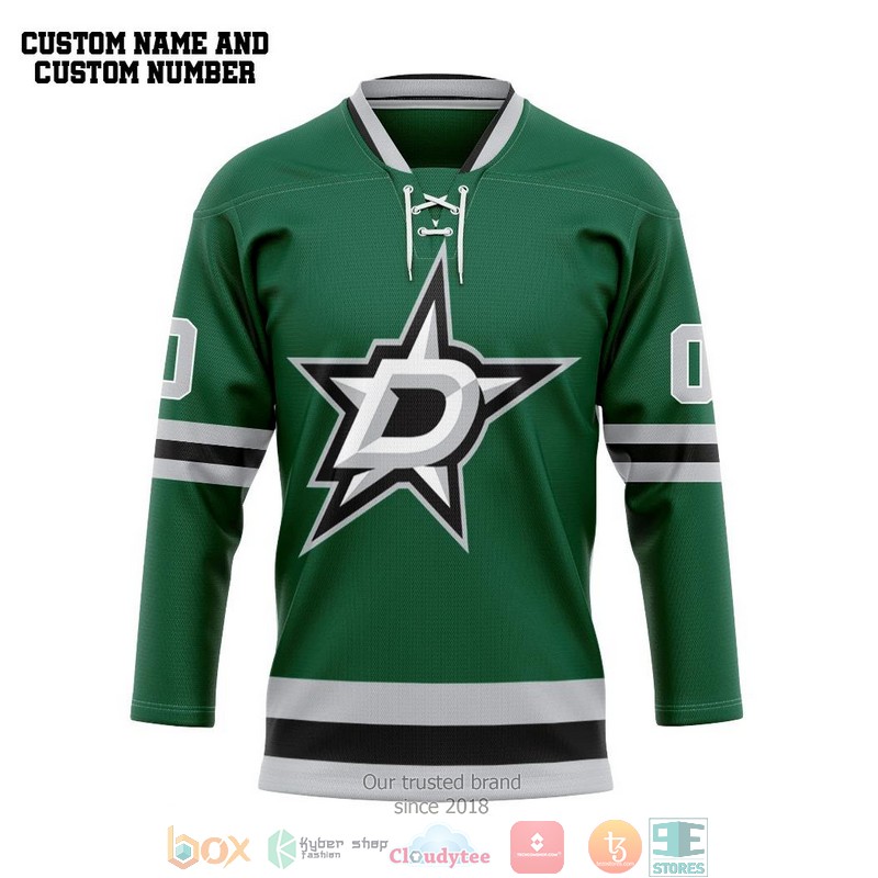 Dallas_Star_NHL_Custom_Name_and_Number_Hockey_Jersey_Shirt
