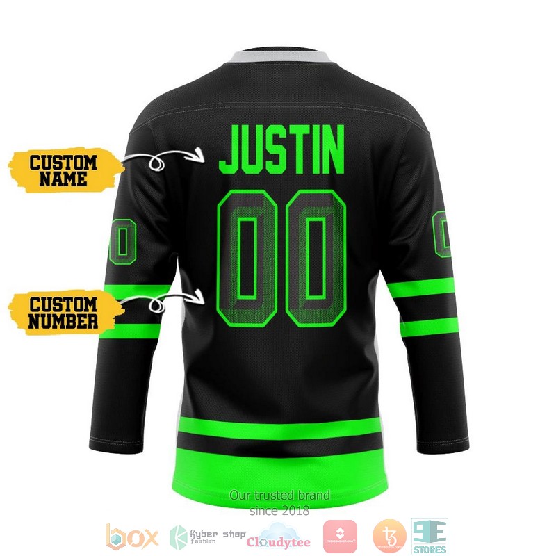 Dallas_Star_NHL_Custom_Name_and_Number_Neon_Green_Hockey_Jersey_Shirt_1