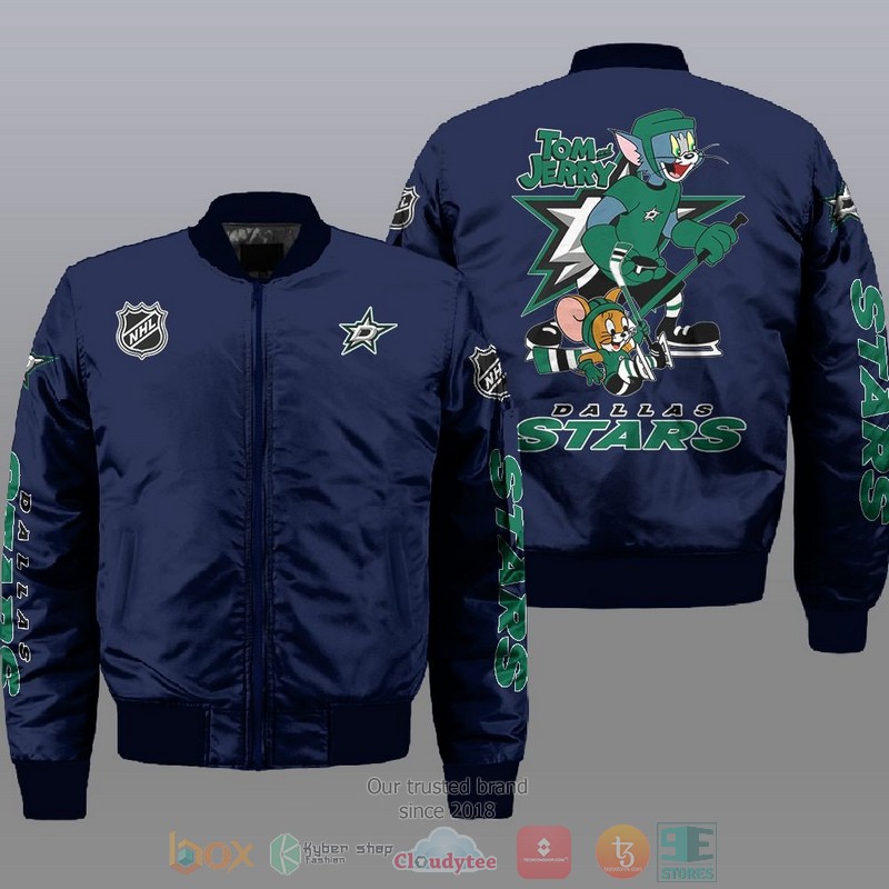 Dallas_Stars_NHL_Tom_And_Jerry_Bomber_Jacket_1