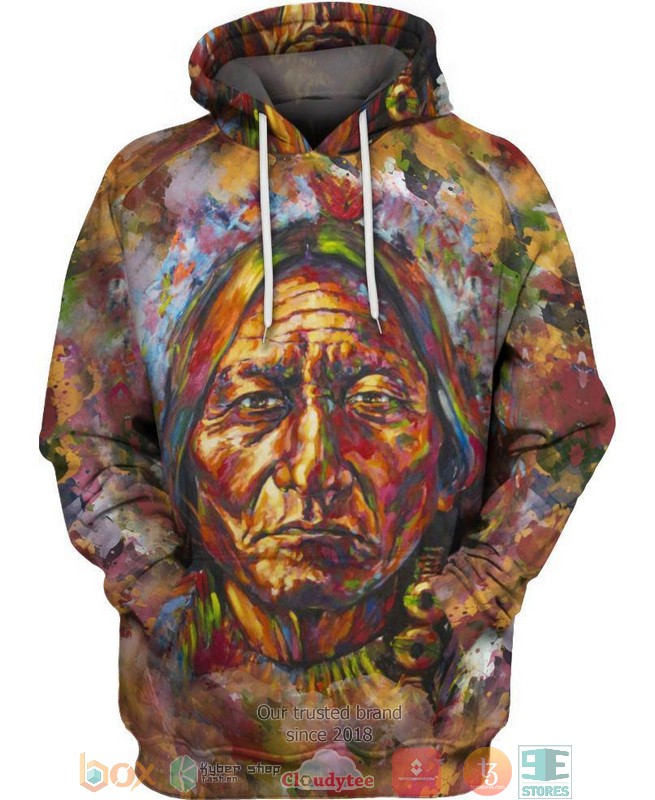 Deep_Brown_Native_American_3D_Shirt_Hoodie