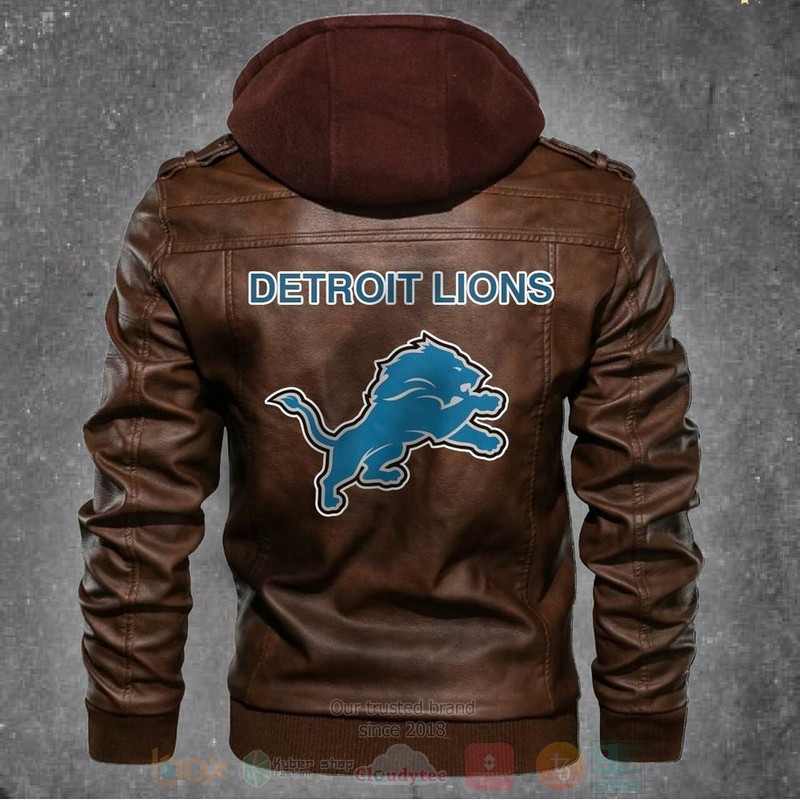 Detroit_Lions_NFL_Football_Motorcycle_Brown_Leather_Jacket