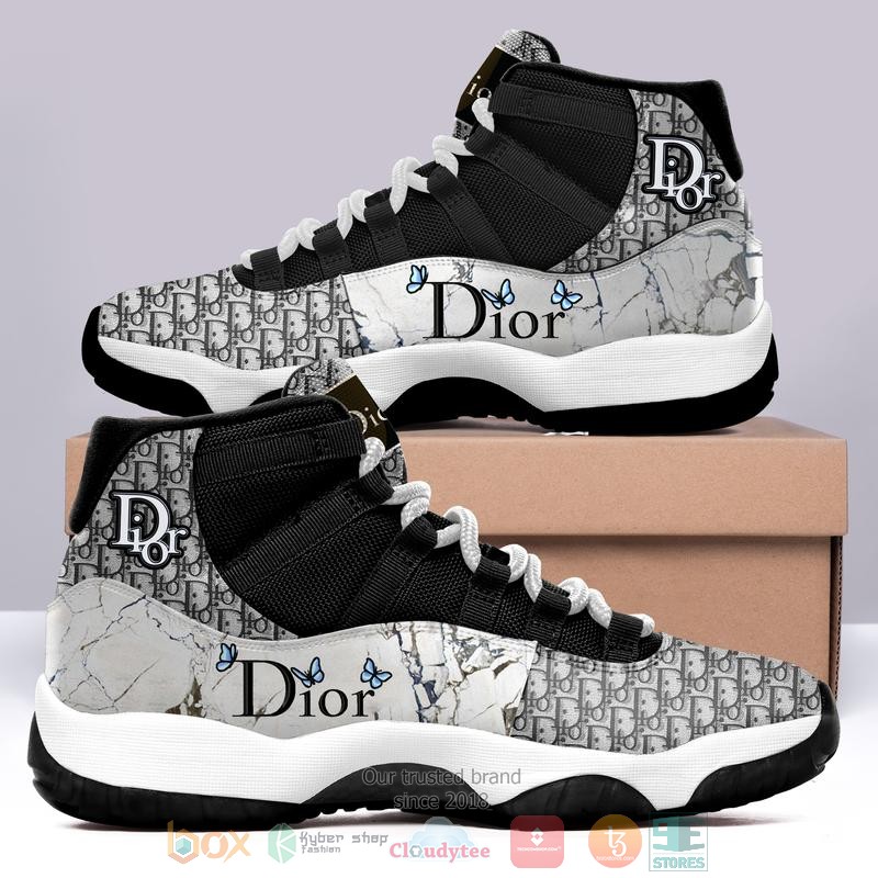 Dior_grey_pattern_Air_Jordan_11_shoes