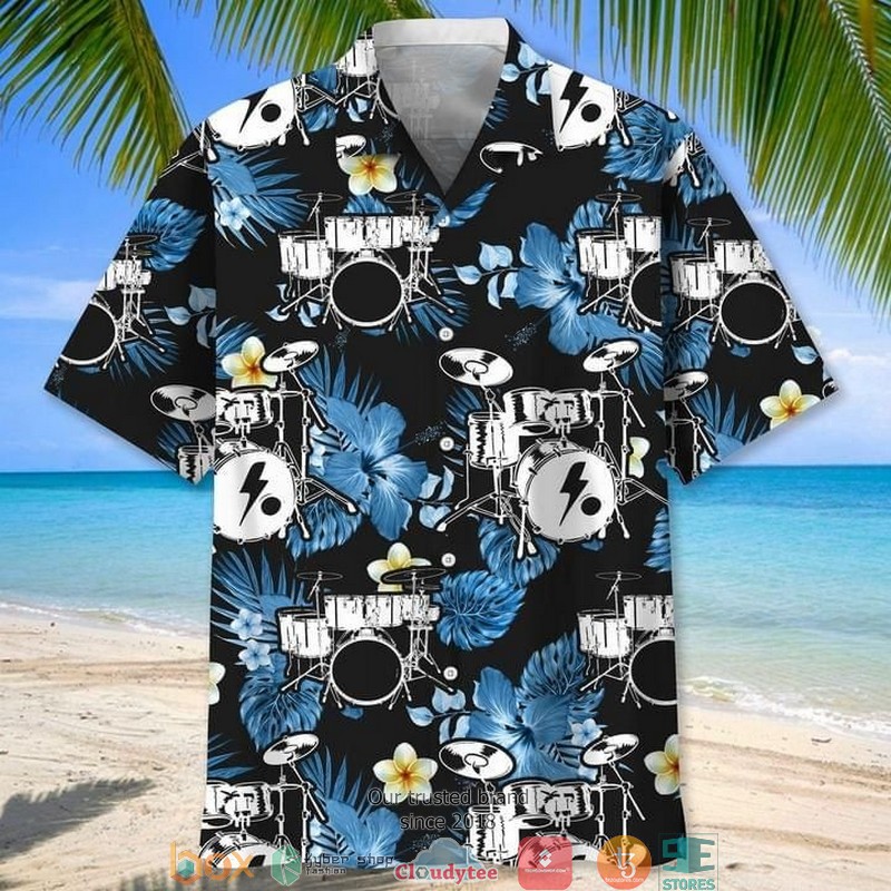 Drums_Short_Sleeve_Hawaiian_Shirt