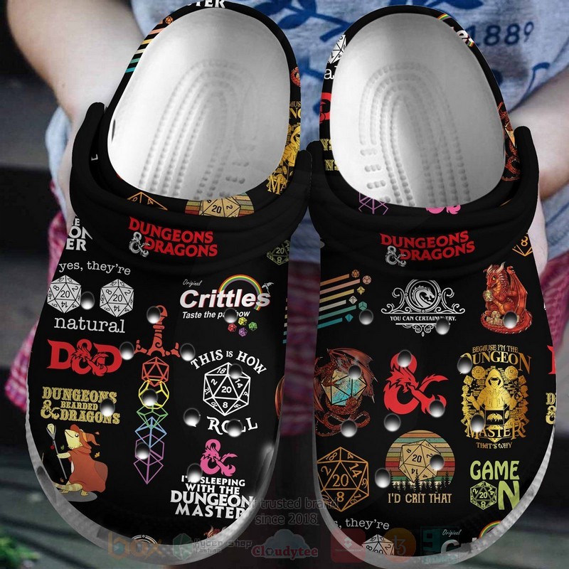 HOT Dungeons and Dragons Black Crocs Shoes - Boxbox Branding-Luxury t ...