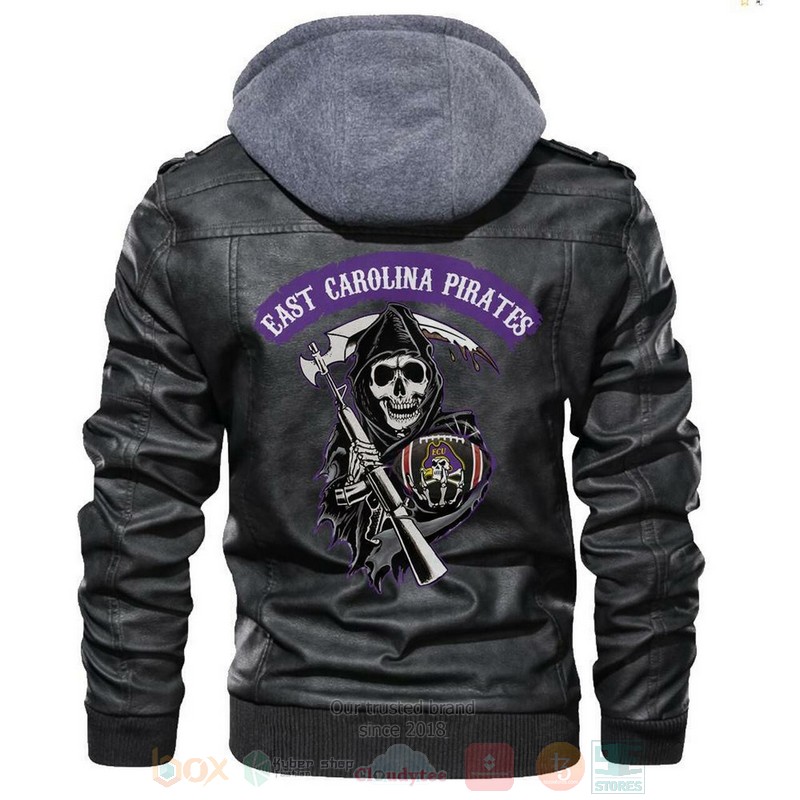 East_Carolina_Pirates_NCAA_Football_Sons_of_Anarchy_Black_Motorcycle_Leather_Jacket