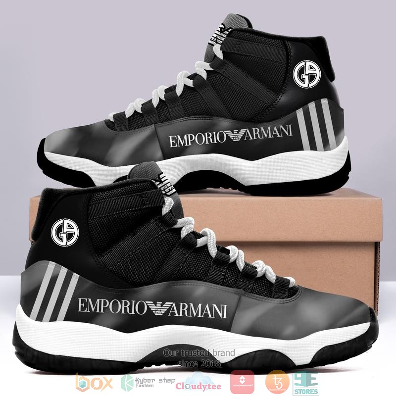 Emporio_Armani_Black_Air_Jordan_11_Sneaker_Shoes