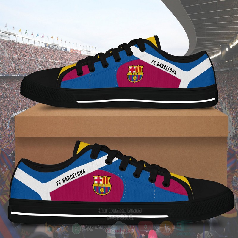 FC_Barcelona_Black_White_Low_Top_Canvas_Shoes