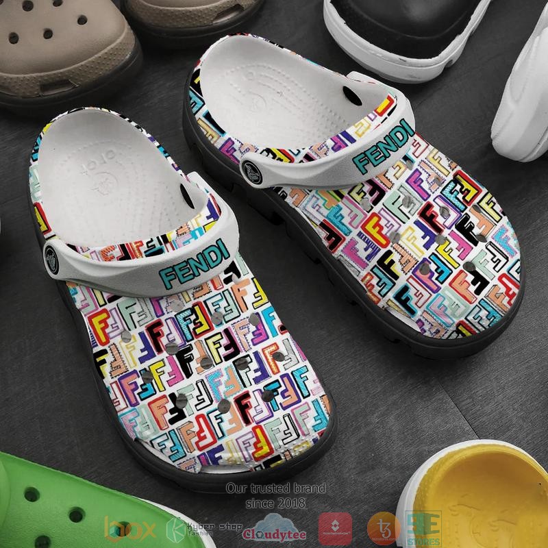 Fendi_colorful_pattern_Crocband_Clog_Shoes