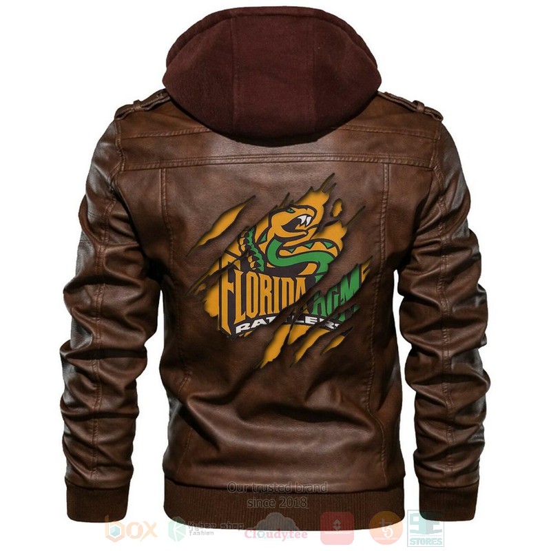 Florida_A_M_Rattlers_NCAA_Brown_Motorcycle_Leather_Jacket
