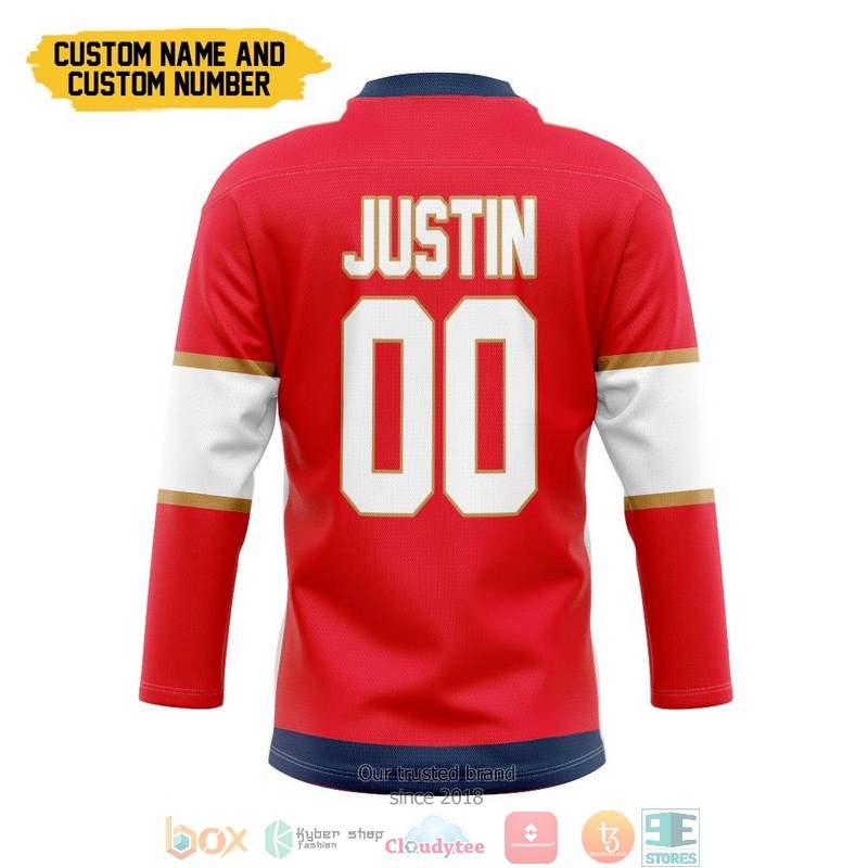 Florida_Panthers_NHL_Custom_Name_and_Number_Red_Hockey_Jersey_Shirt_1