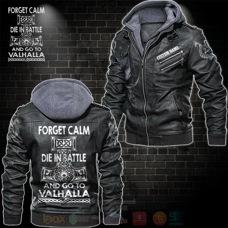 Forget_Calm_Die_in_a_Battle_and_Go_to_Valhalla_Motorcycle_Rider_Personalized_Leather_Jacket