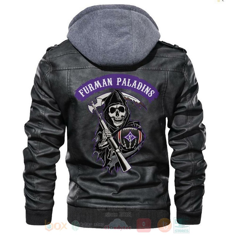 Furman_Paladins_NCAA_Football_Sons_of_Anarchy_Black_Motorcycle_Leather_Jacket