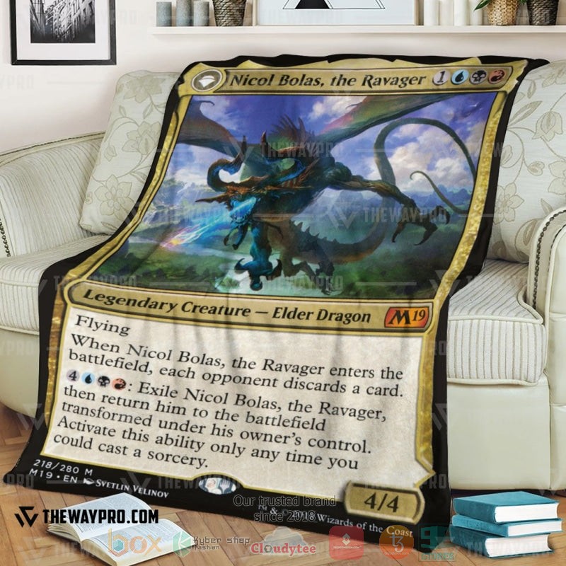 Game_Magic_The_Gathering_Nicol_Bolas_The_Ravager_Soft_Blanket