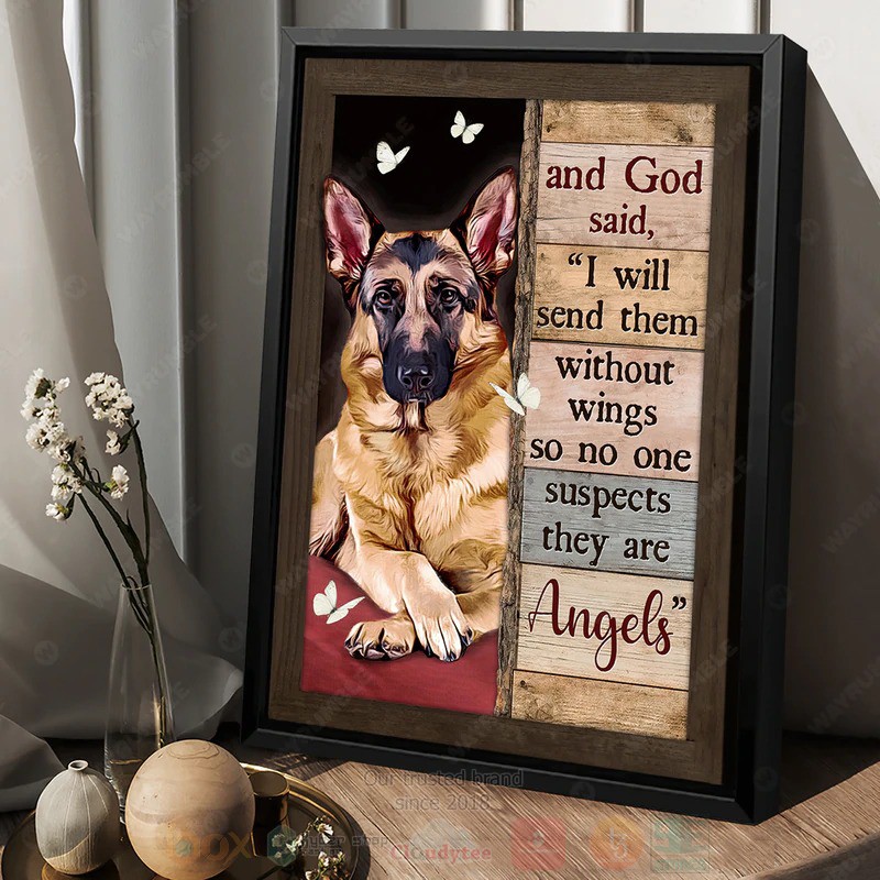 German_Shepherd_and_Butterfly_and_God_Said_Poster