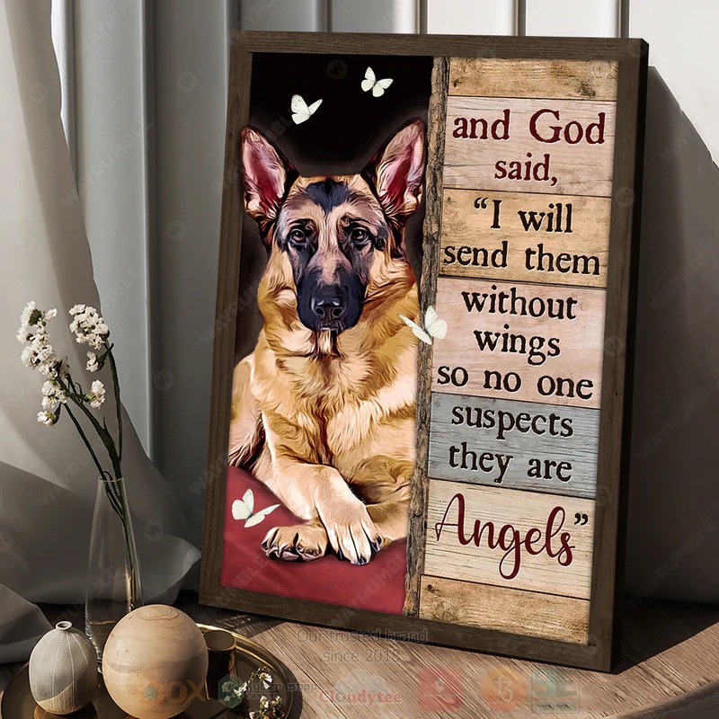 German_Shepherd_and_Butterfly_and_God_Said_Poster_1