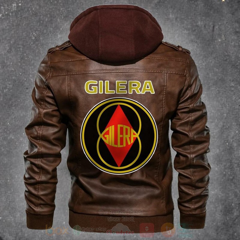 Gilera_Brown_Motorcycle_Leather_Jacket