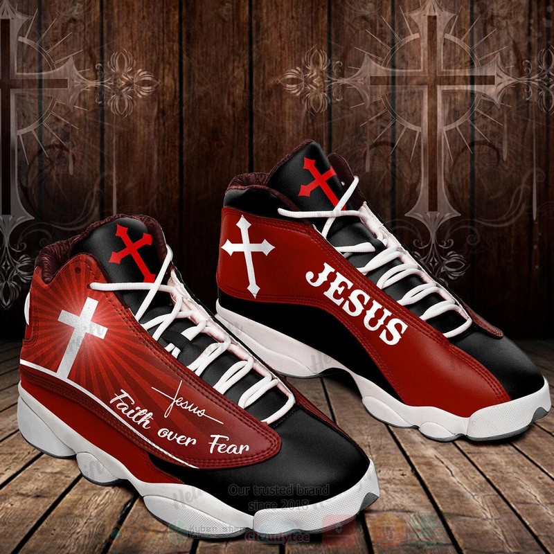 God_Jesus_Faith_Over_Fear_Air_Jordan_13_Shoes