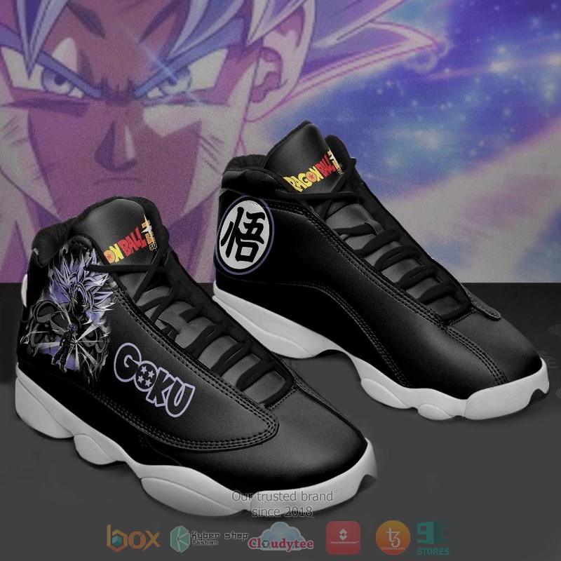 Goku_Ultra_Instinct_Dragon_Ball_Anime_black__Air_Jordan_13_shoes