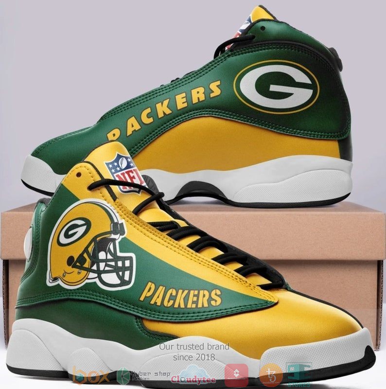 Green_Bay_Packer_NFL_football_helmet_Football_Team_6_Air_Jordan_13_Sneaker_Shoes