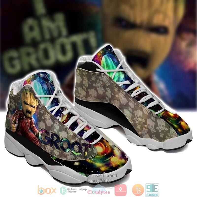 Groot_Marvel_Custom_Air_Jordan_13_Sneaker_Shoes