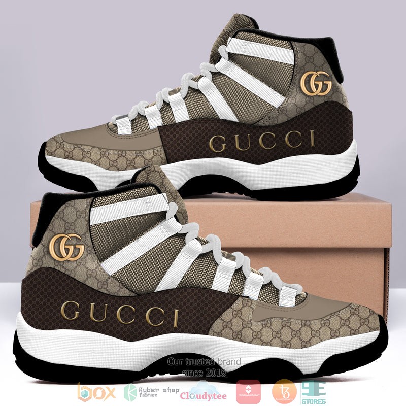 Gucci_Caro_brown_Air_Jordan_11_Sneaker_Shoes