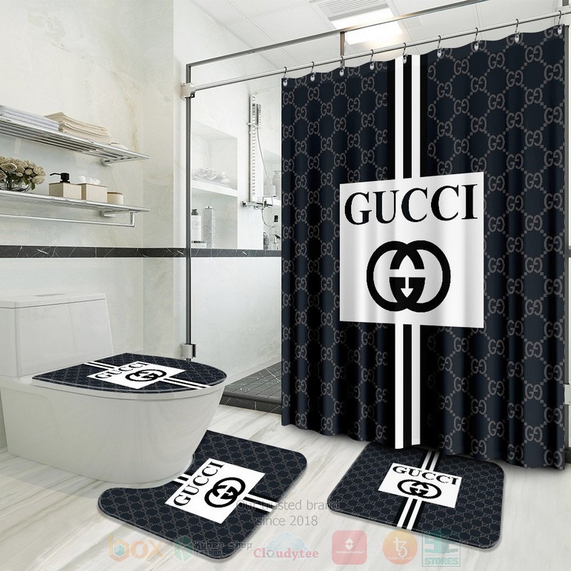 Gucci_Grey-Navy_Inspired_Luxury_Shower_Curtain_Set