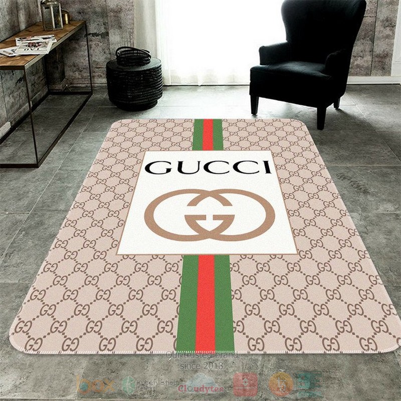 Gucci_Luxury_brand_khaki_pattern_rectangle_rug