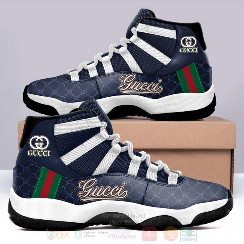 Gucci_Navy-White_Air_Jordan_11_Shoes