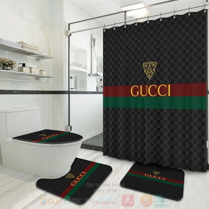 Gucci_Pattern_Tiger_Inspired_Luxury_Shower_Curtain_Set