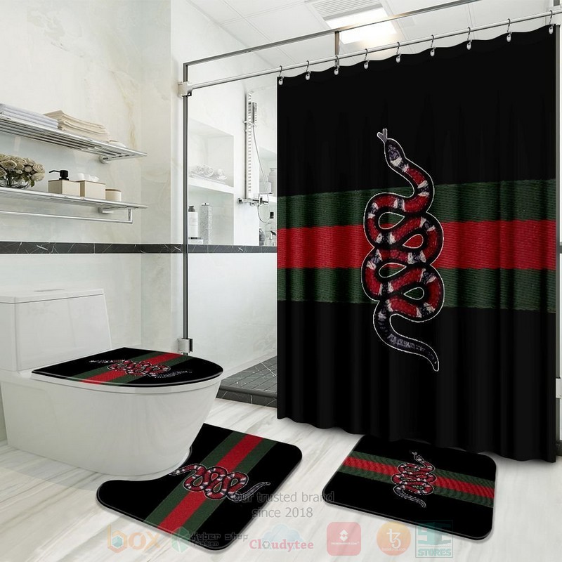 Gucci_Snake_Black_Inspired_Luxury_Shower_Curtain_Set