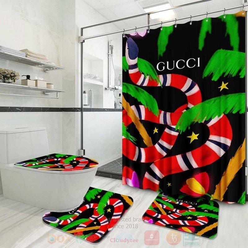 Gucci_Snake_Coconut_Inspired_Luxury_Shower_Curtain_Set