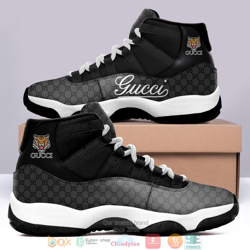 Gucci_Tiger_hive_pattern_black_Air_Jordan_11_Sneaker_Shoes