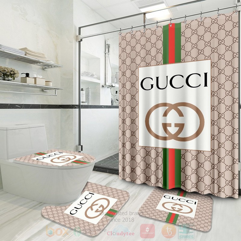 Gucci_White-Cream_Color_Striped_Pattern_Inspired_Luxury_Shower_Curtain_Set