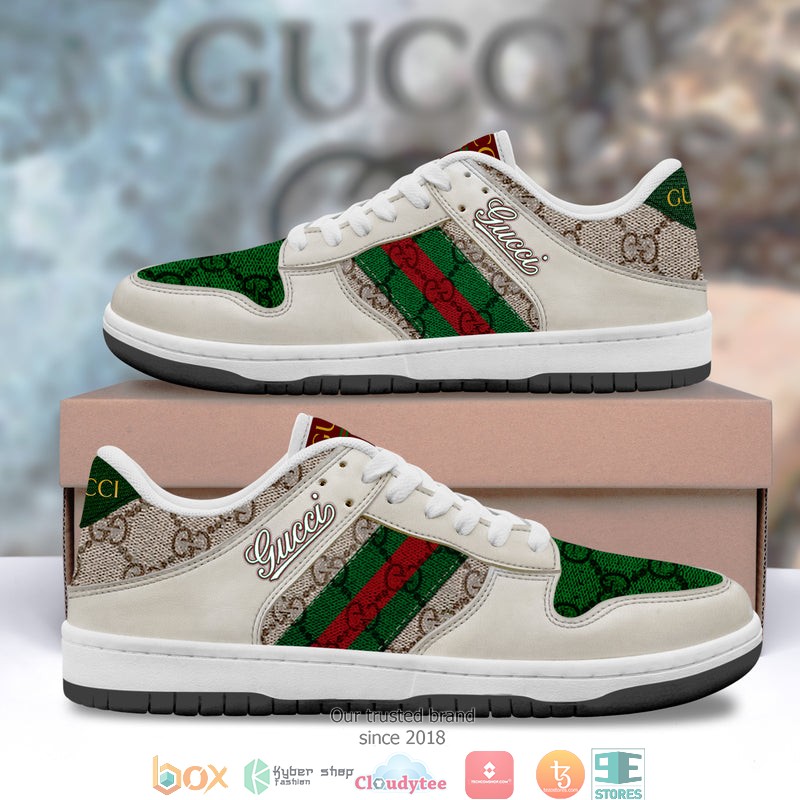 Gucci_red_green_line_silver_Low_top_Air_Jordan_Sneaker_Shoes