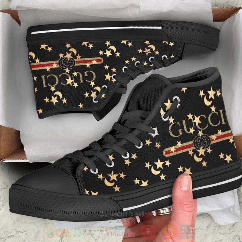 Gucci_star_moon_black_pattern_canvas_high_top_shoes