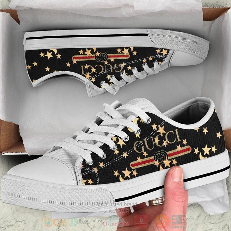 Gucci_star_moon_black_pattern_canvas_low_top_shoes