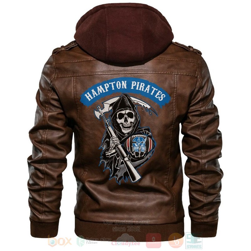 Hampton_Pirates_NCAA_Football_Sons_of_Anarchy_Brown_Motorcycle_Leather_Jacket